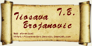 Tiosava Brojanović vizit kartica